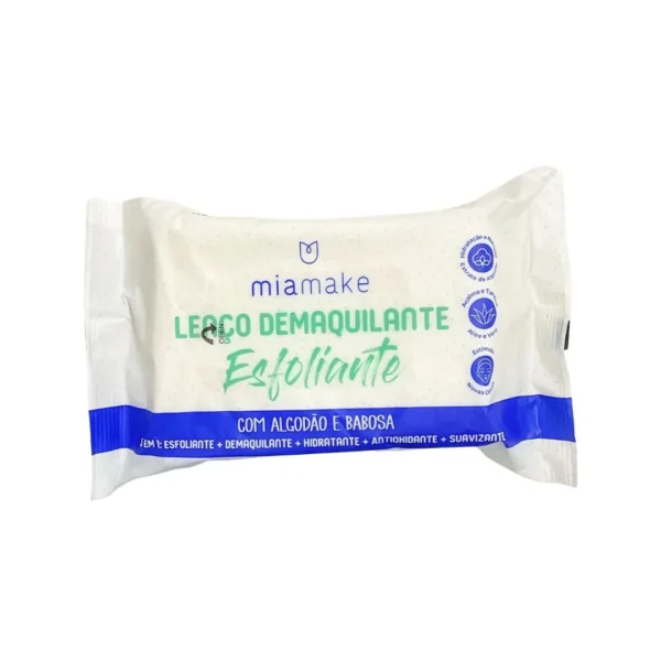 Lenço demaquilante esfoliante - Mia Make