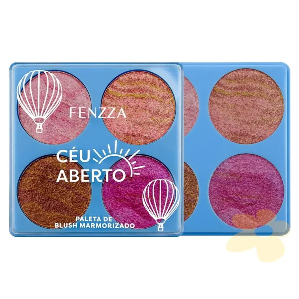 Paleta de Blush Marmorizado - Céu Aberto - Fenzza - 01